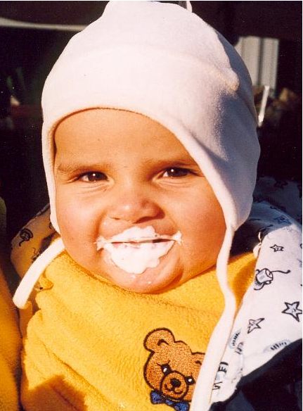 Hannah Sofie with ice