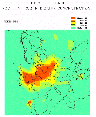 NO2 map